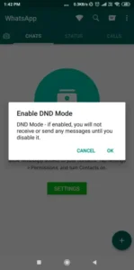 gb whatsapp DND Mode