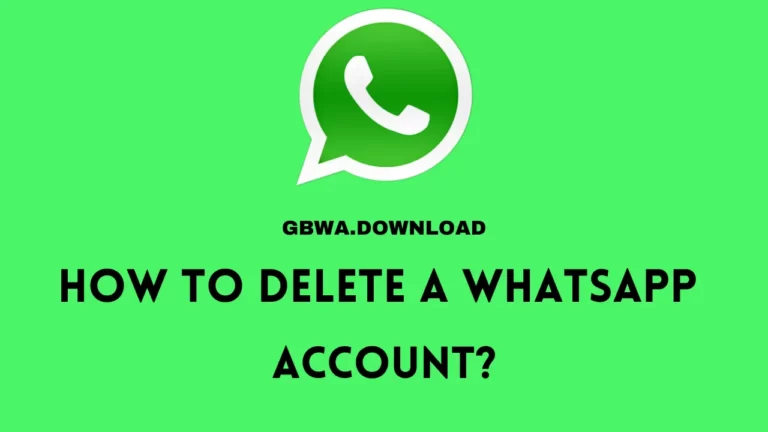How to delete a whatsapp account