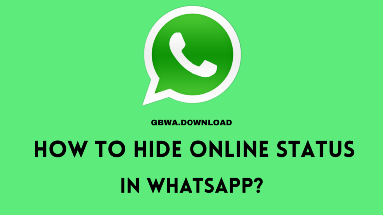 How to hide online status in whatsapp