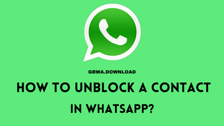 how to unblock a contact in whatsapp